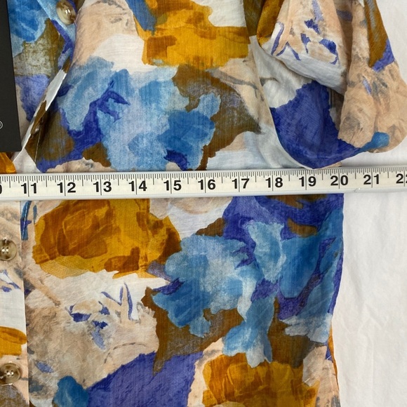 NEW Papa Watercolour Button Up Top with Pockets 3/4 Sleeve - Picture 9 of 12